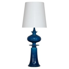 H. A. Kähler Extra L Sculptural Table Lamp by Poul Erik Eliasen Turquoise 1970s