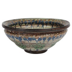 H. A. Kähler Grand bol avec motif floral par Jens Thirslund Danemark années 1930