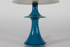 H. A. Kähler Sculptural Table Lamp by Poul Erik Eliasen Turquoise Blue 1970s