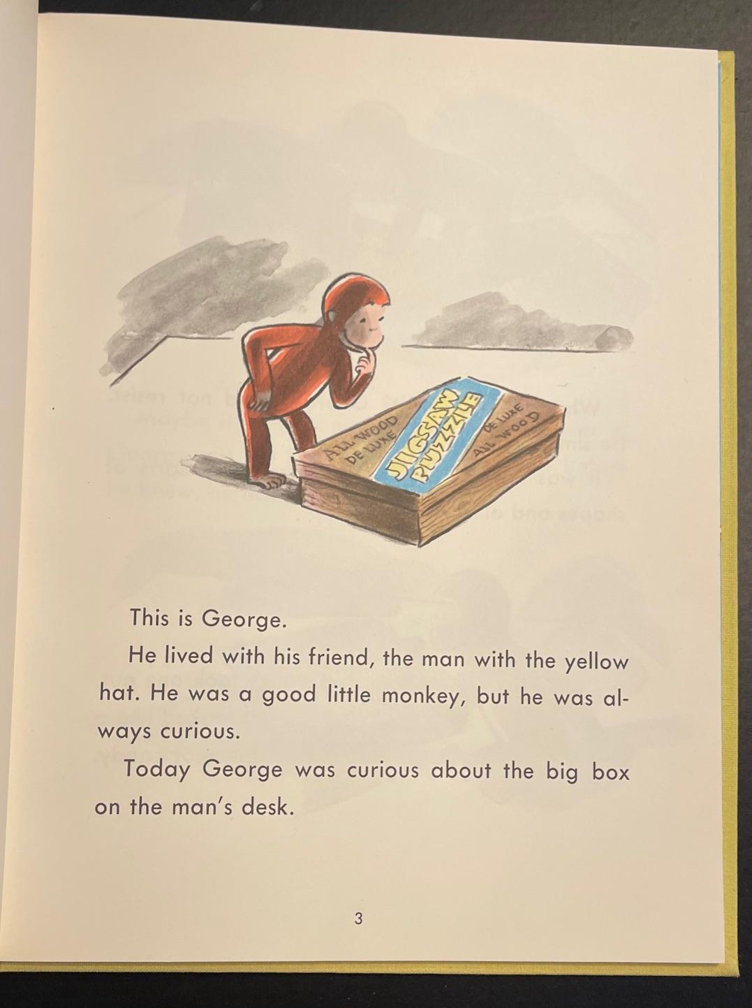 CURIOUS GEORGE GOES TO THE HOSPITAL - Yellow Figurative Print by H. A. Rey