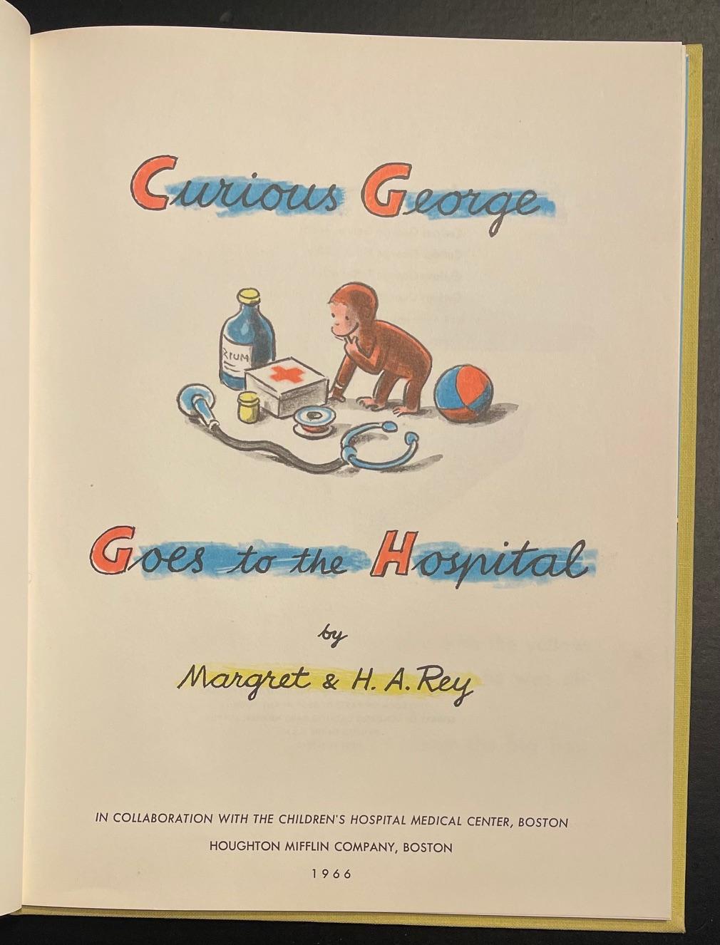 CURIOUS GEORGE GOES TO THE HOSPITAL For Sale 1