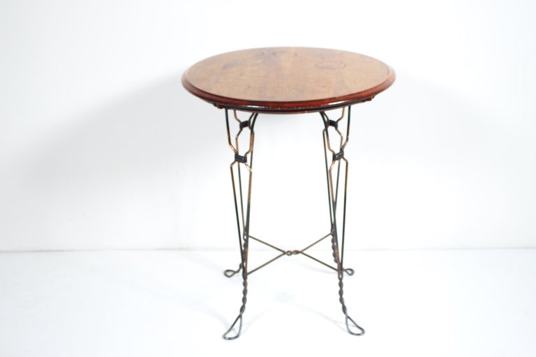 H. Andrews Oak and Twisted Wire Japan Finish Ice Cream Parlor Cafe