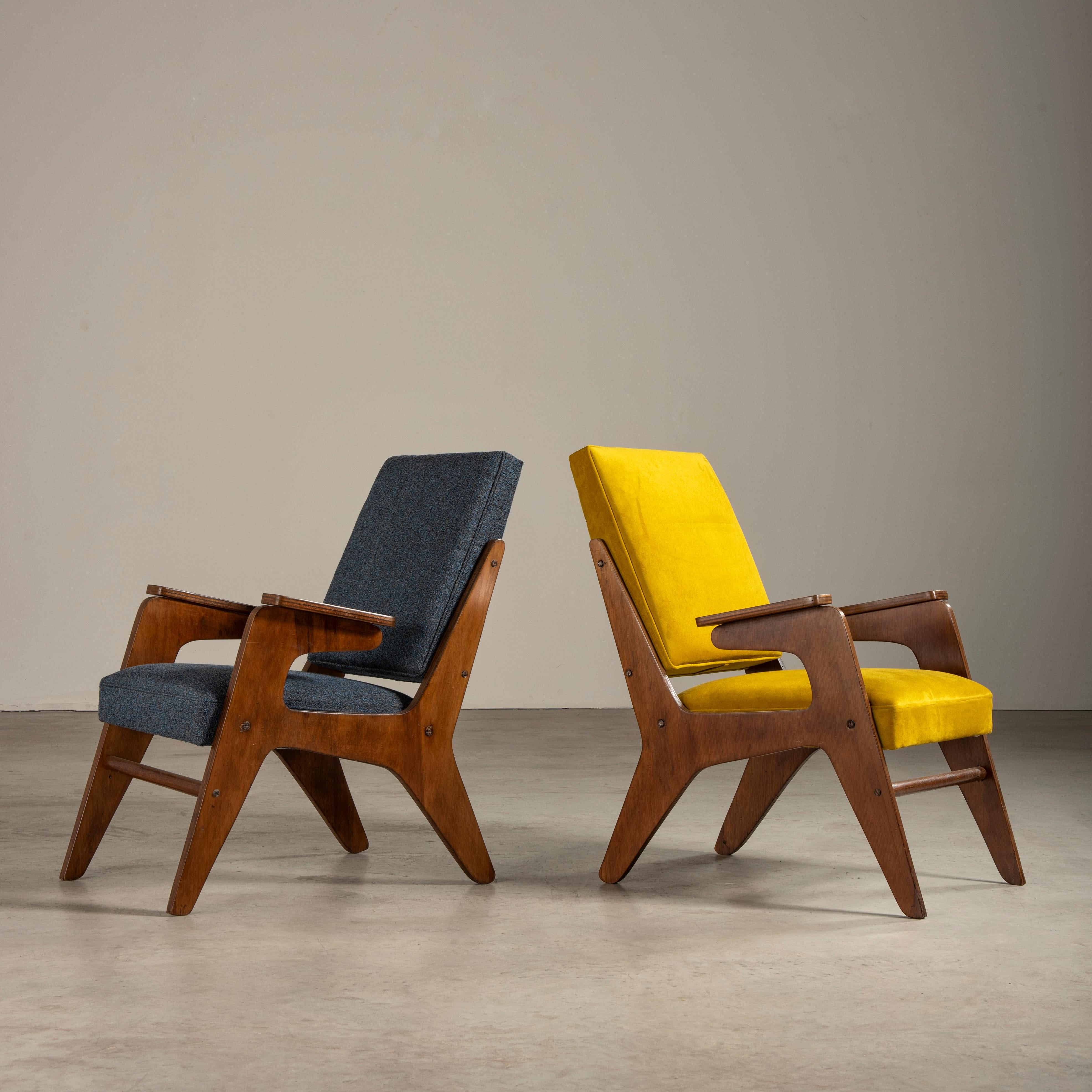 'H' Armchair, by Zanine Caldas, Brazilian Mid-Century Modern Design For Sale 1