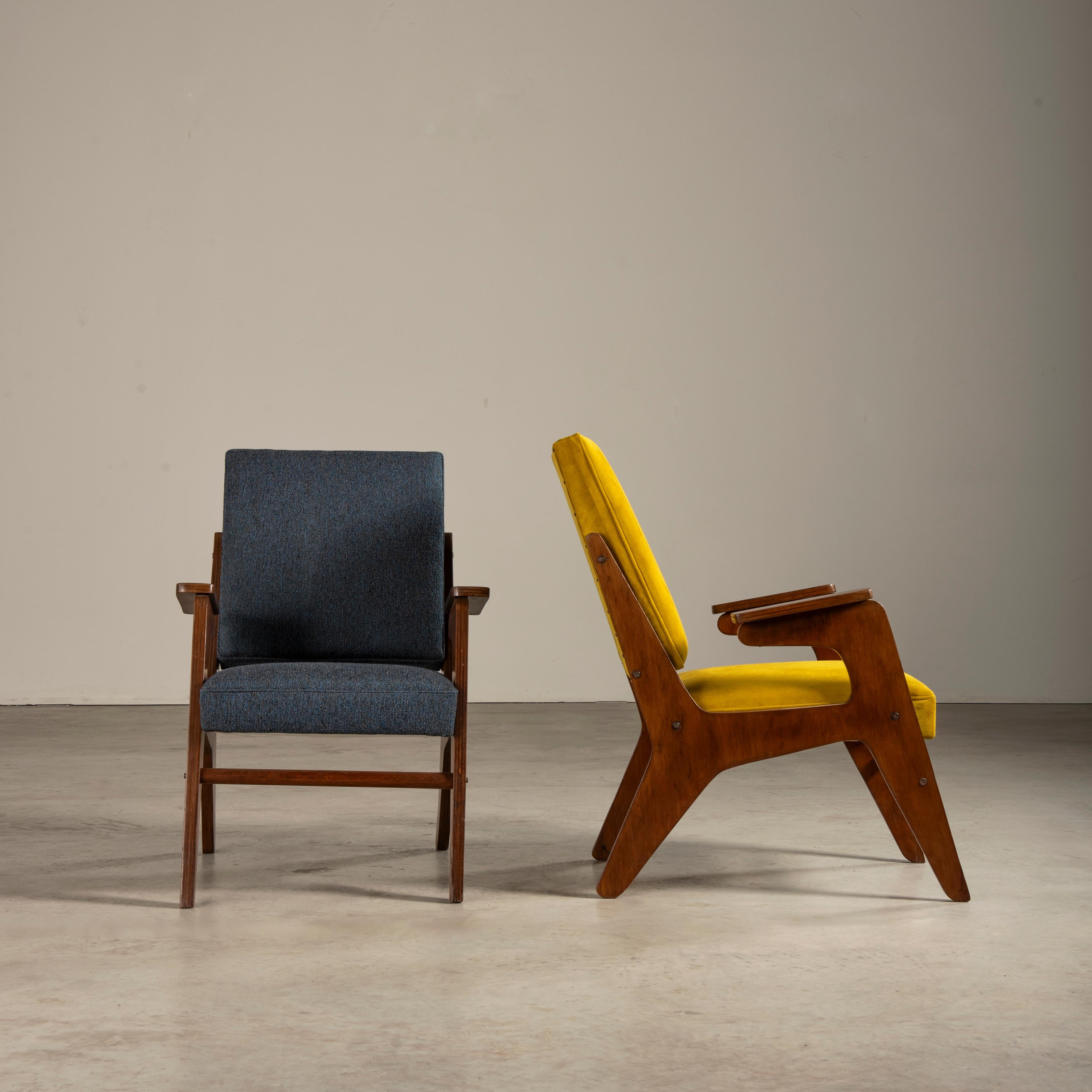 'H' Armchair, by Zanine Caldas, Brazilian Mid-Century Modern Design For Sale 3