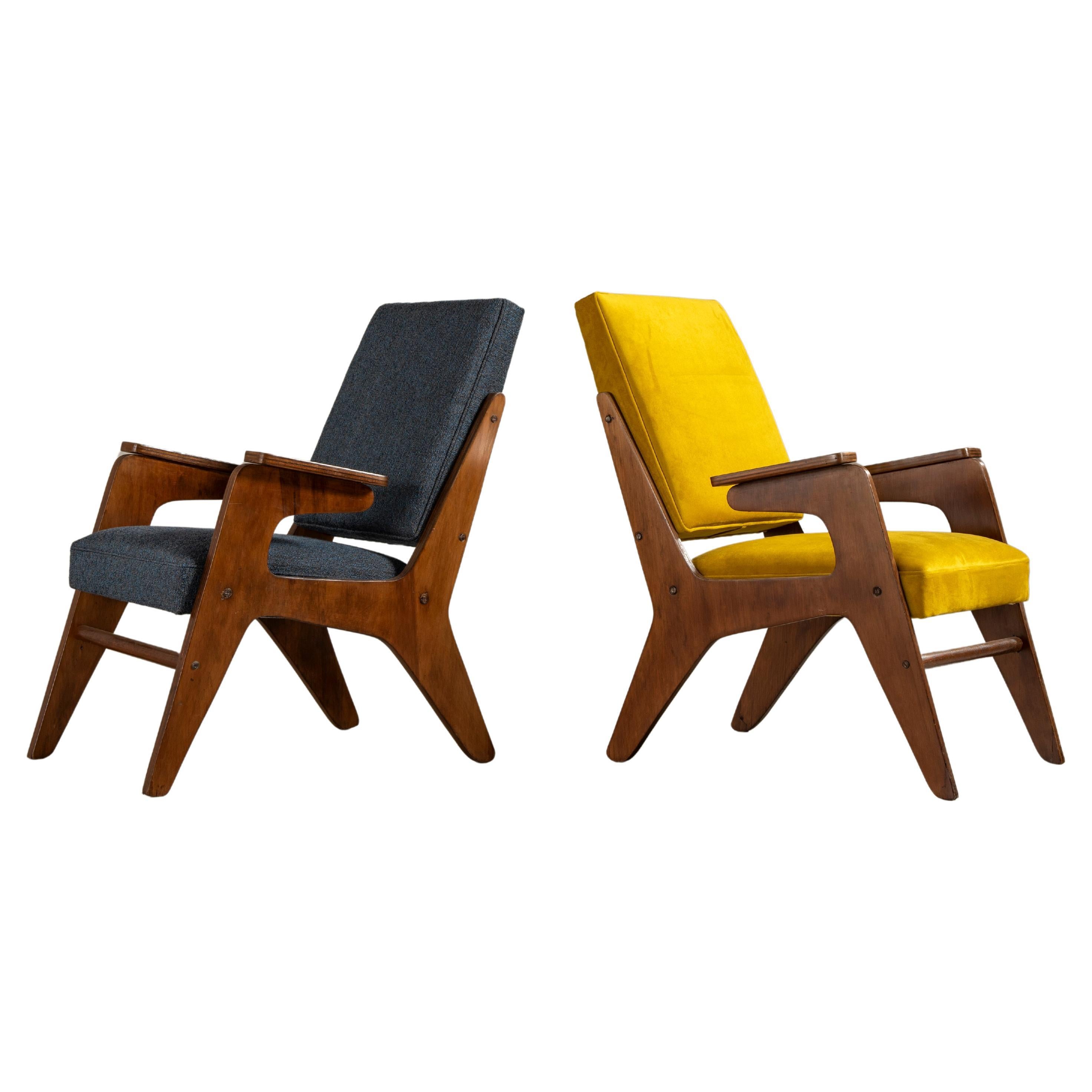 'H' Armchair, by Zanine Caldas, Brazilian Mid-Century Modern Design For Sale