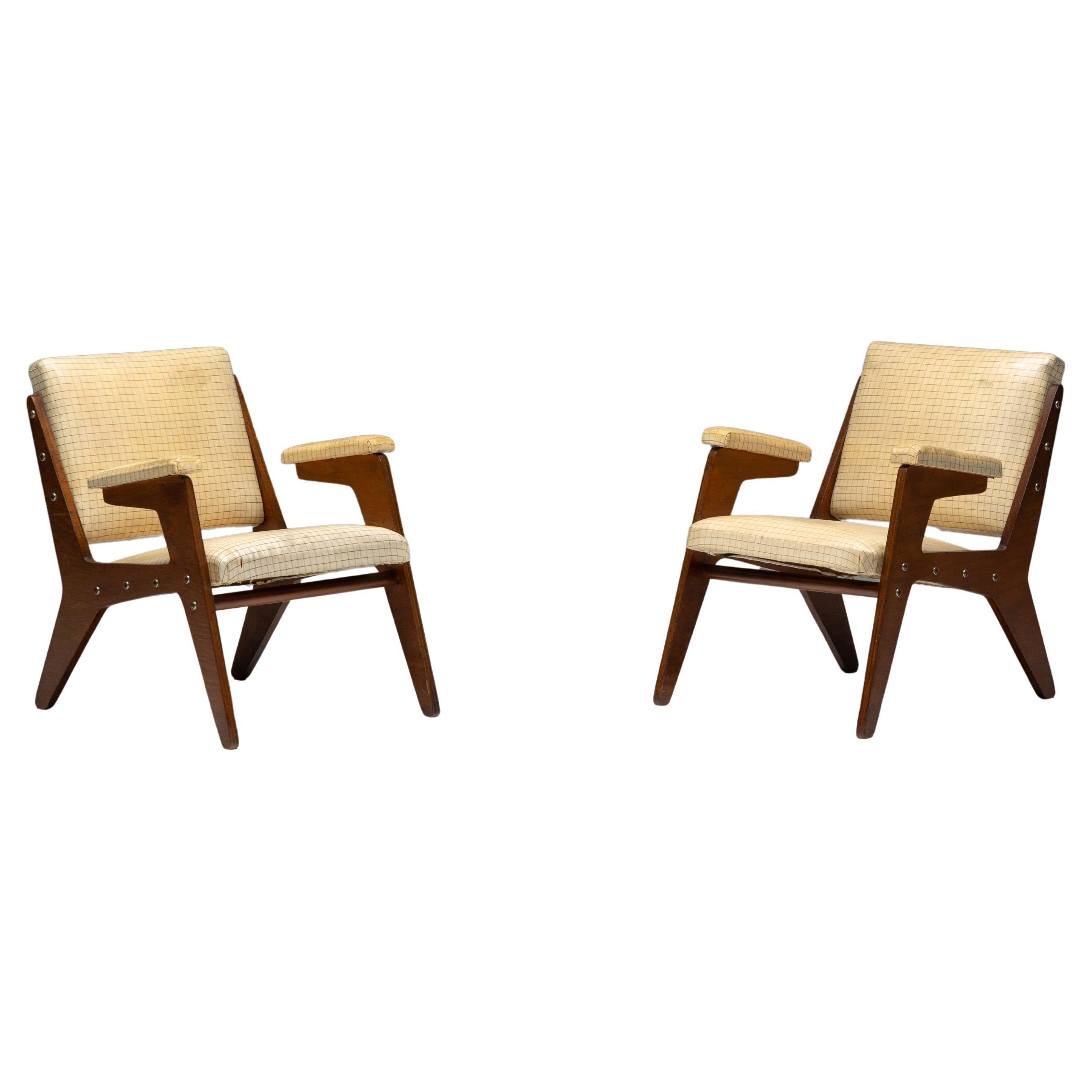 'H' Armchairs by José Zanine Caldas, Brazil, 1950s