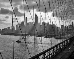 Impression pigmentaire d'art surdimensionnée du pont du Brooklyn Tugboat (1953) 