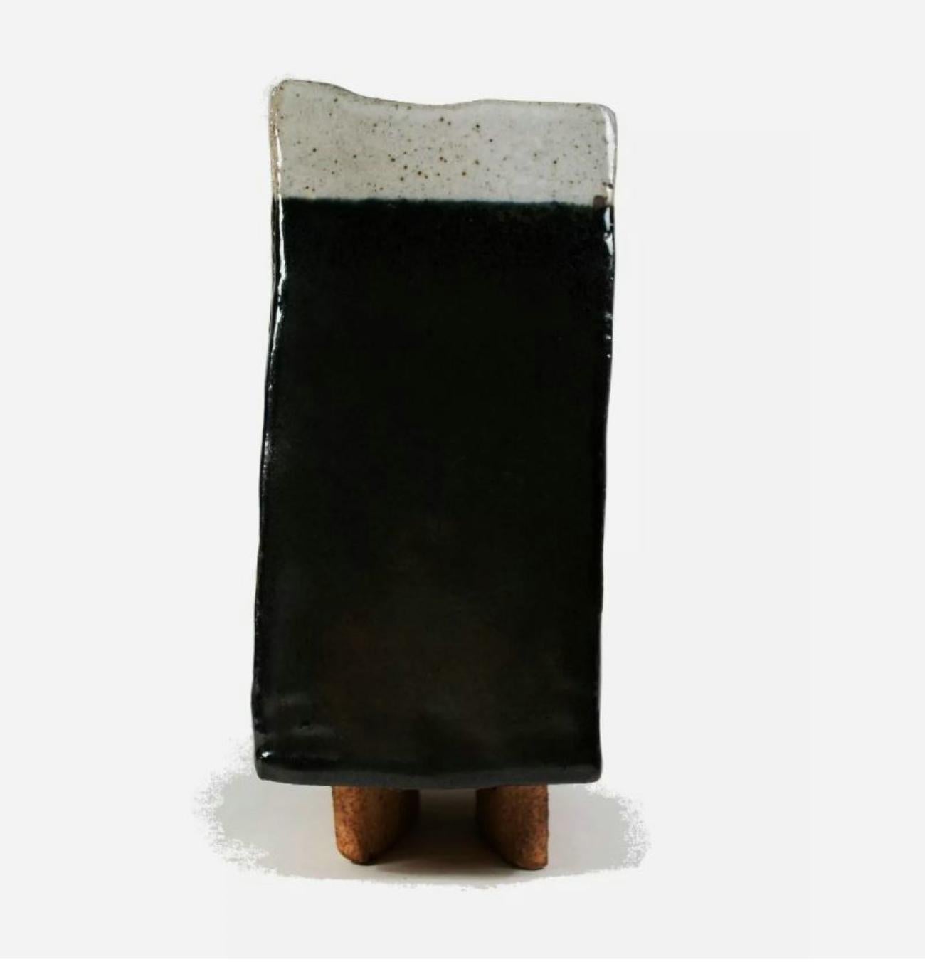 20th Century H. ASHMILL - Slab Form Studio Pottery Vase - Signed - Canada - Late 20th C. For Sale