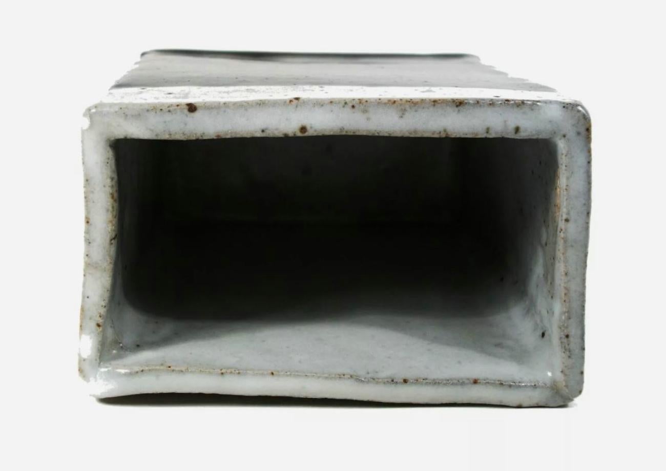 H. ASHMILL - Slab Form Studio Pottery Vase - Signed - Canada - Late 20th C. For Sale 1