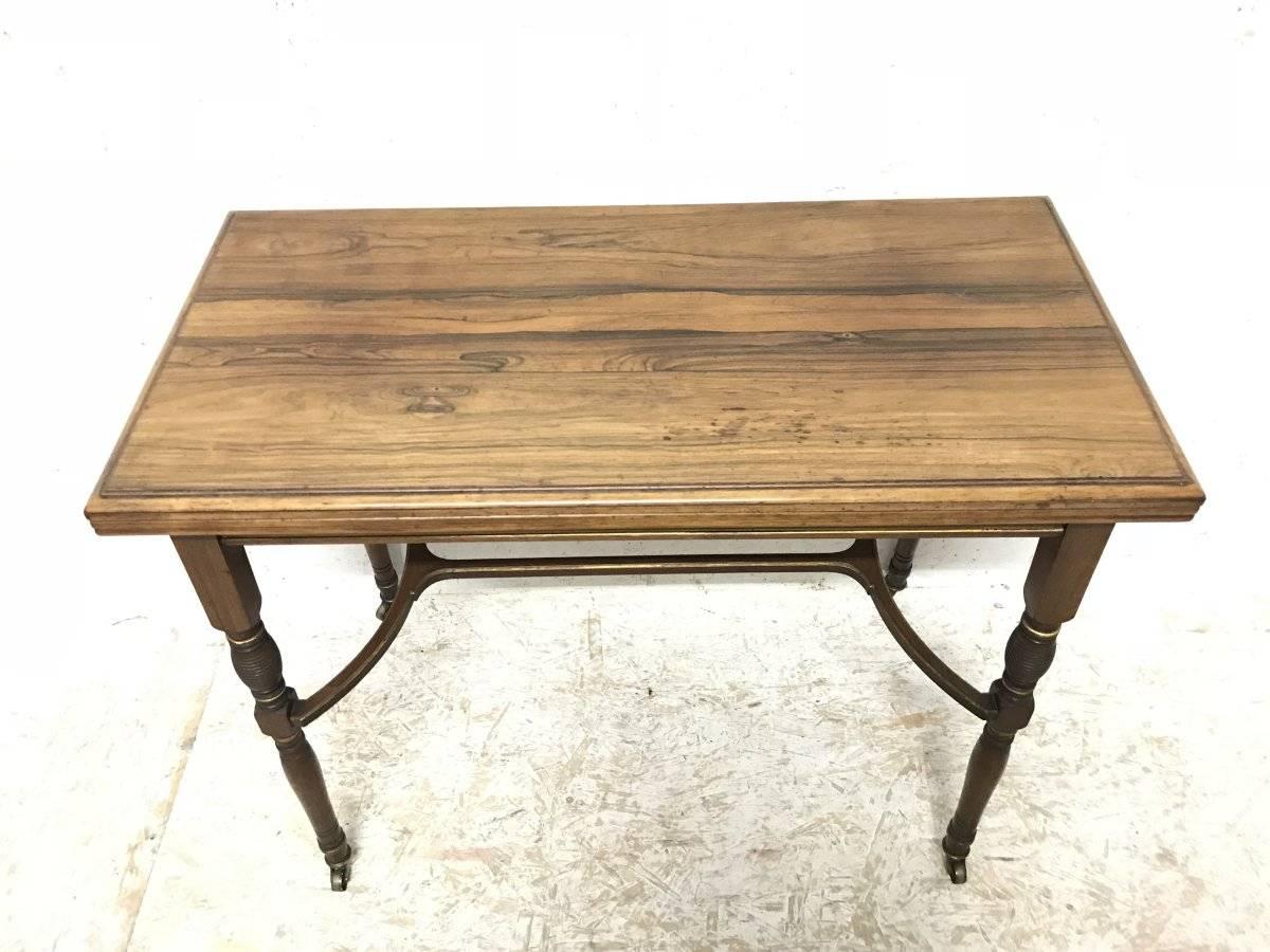 English H Batley, Attributed Collinson & Lock, an Anglo-Japanese Fold Over Card Table For Sale