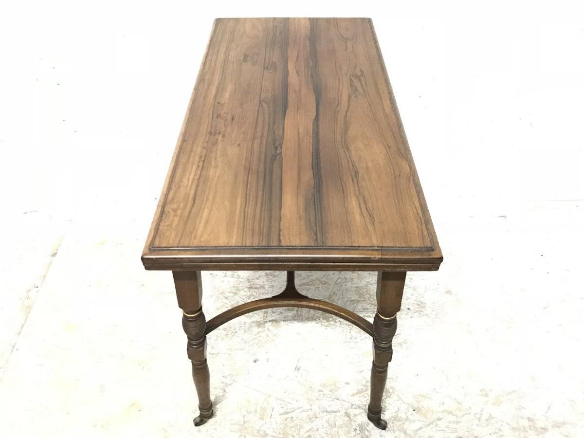 H Batley, Attributed Collinson & Lock, an Anglo-Japanese Fold Over Card Table In Good Condition For Sale In London, GB