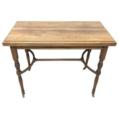 Antique H Batley, Attributed Collinson & Lock, an Anglo-Japanese Fold Over Card Table