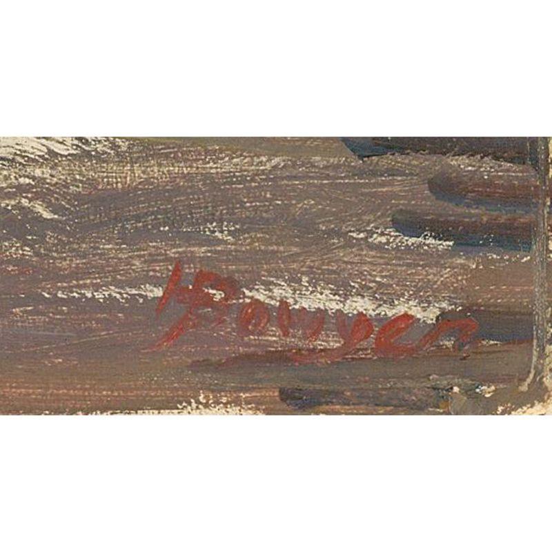 H. Bowyer - Olio del XX secolo, Calma nel porto in vendita 2