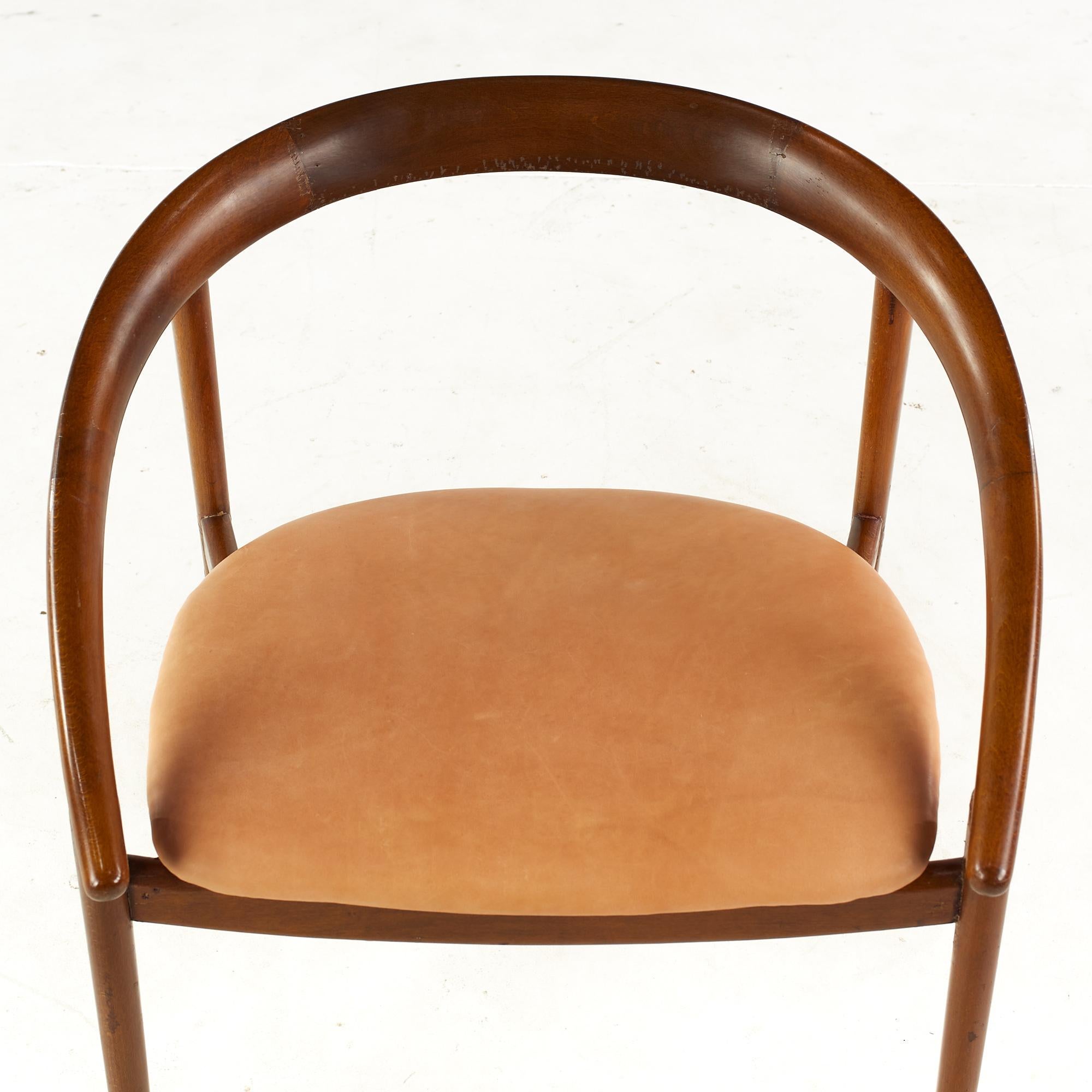 H Brockmann Petersen for Louis G Thiersen MCM Teak Horseshoe Chairs, Pair For Sale 5