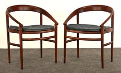 H. Brockmann Petersen Coppia di poltrone danesi in teak, anni '50