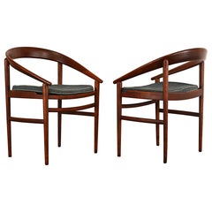 H. Brockmann Petersen Coppia di poltrone danesi in teak, anni '50