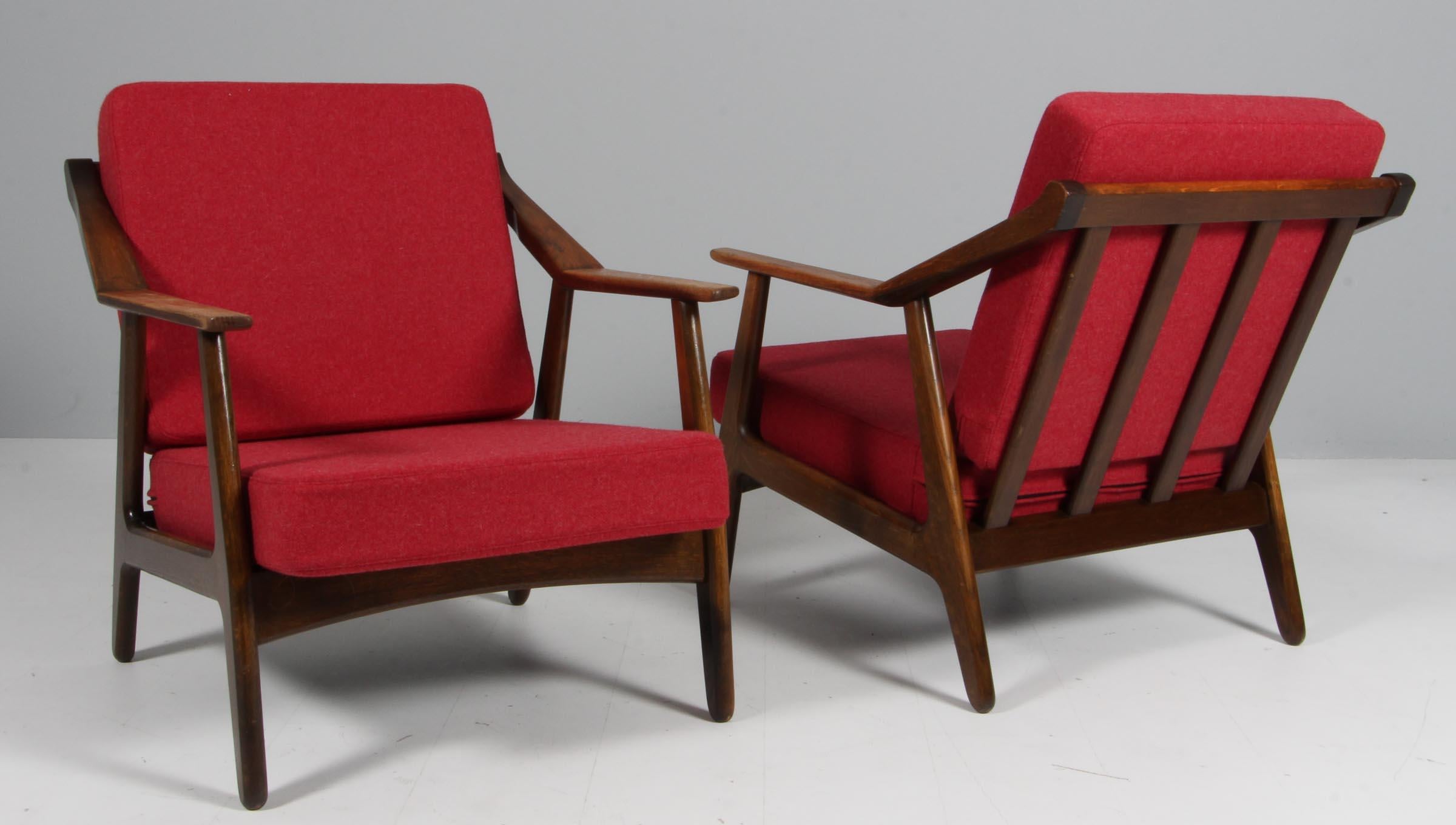 Leather H. Brockmann Petersen pair of Lounge Chairs For Sale