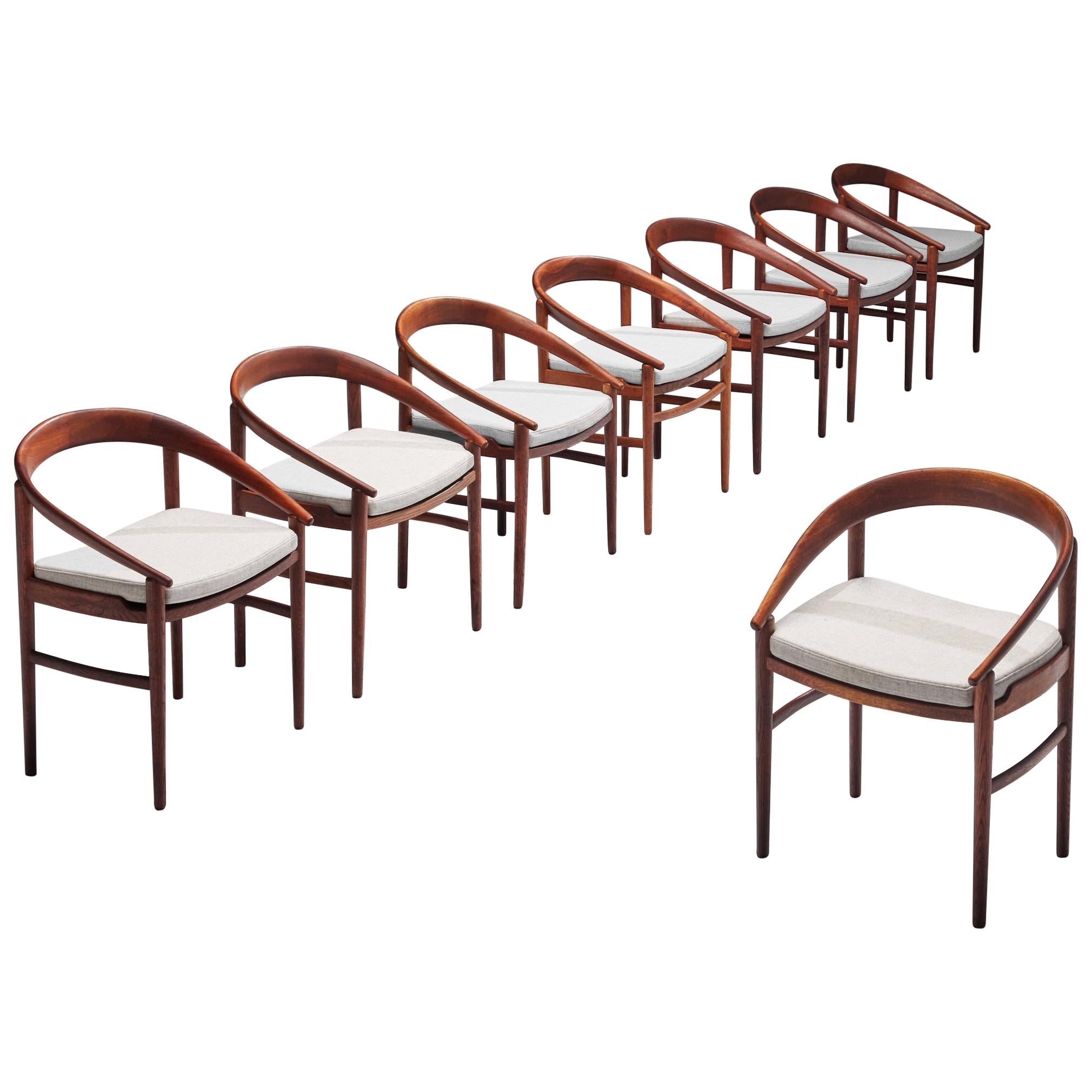H. Brockmann Petersen Set of Eight '123' Dining Chairs
