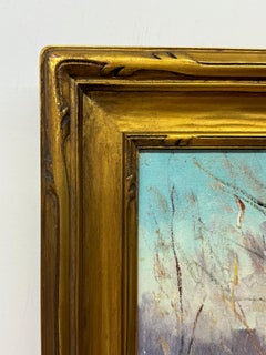 River Scene Winter Landscape Painting