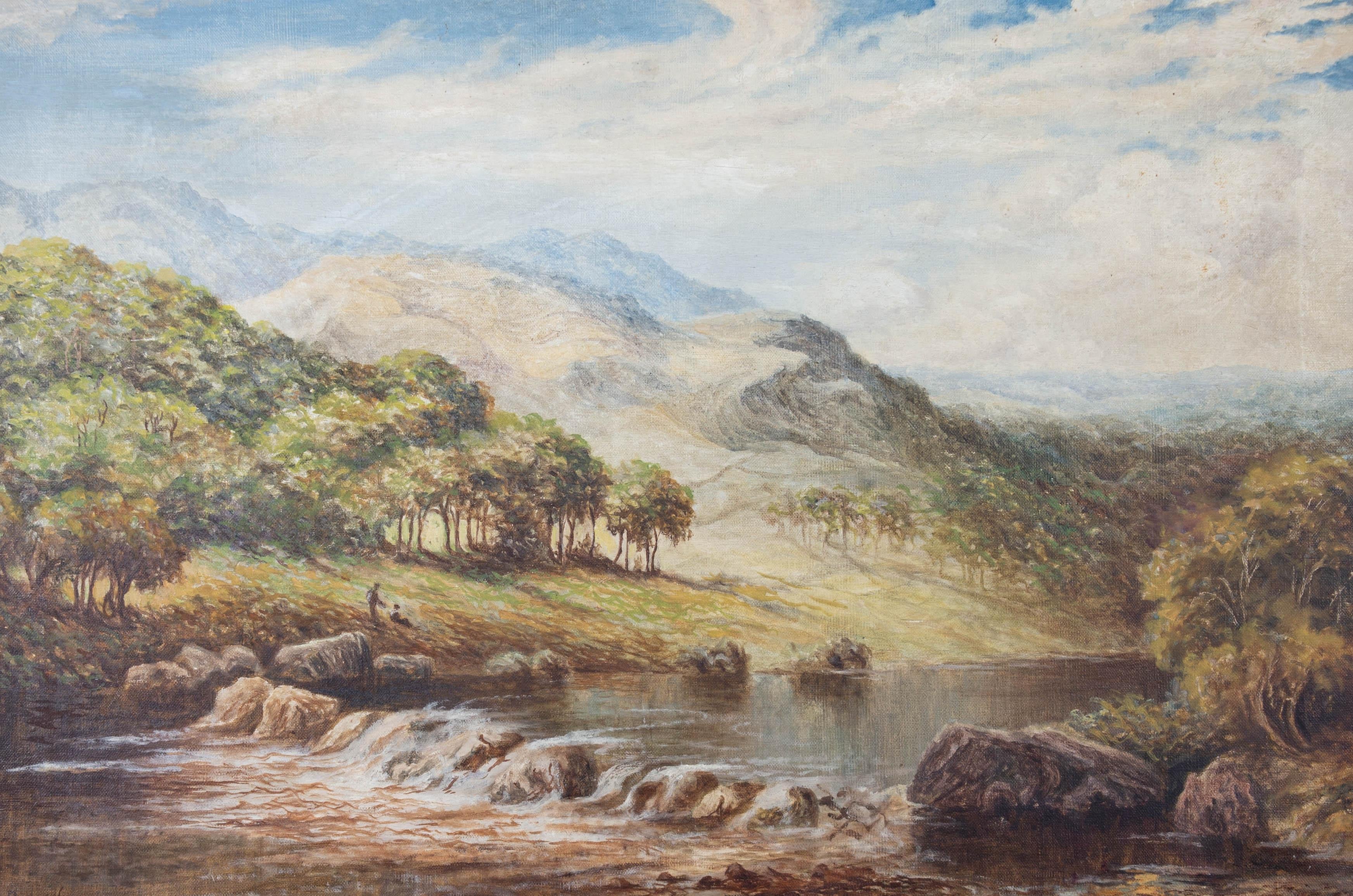 H. Bryan - Early 20th Century Oil, Mountain River For Sale 1