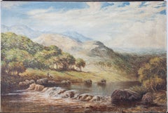 H. Bryan - Début du 20e siècle, huile, rivière de montagne
