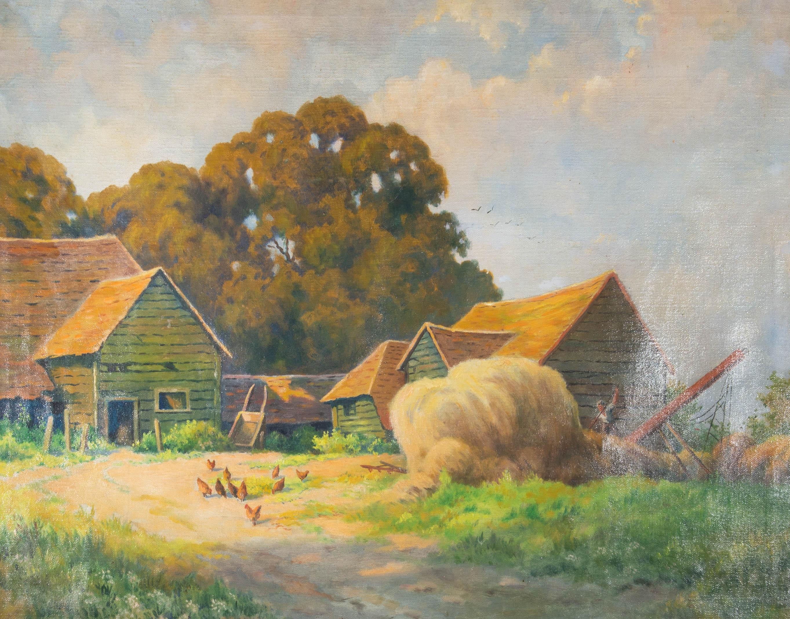 H. Bullock - Mid 20th Century Oil, Farmyard 4
