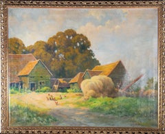H. Bullock - Mid 20th Century Oil, Farmyard
