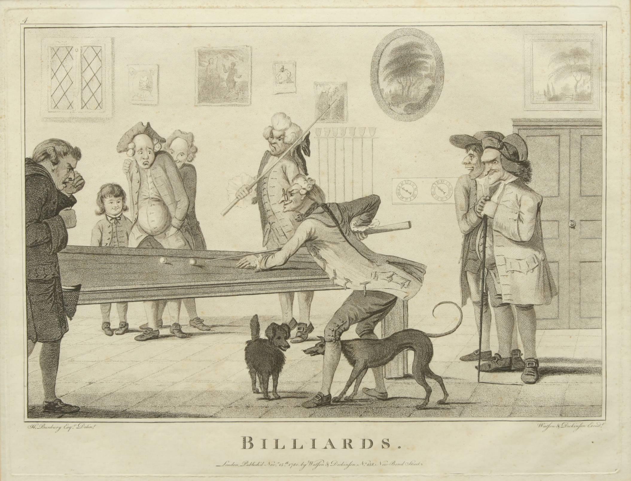 billiard artwork and antiques