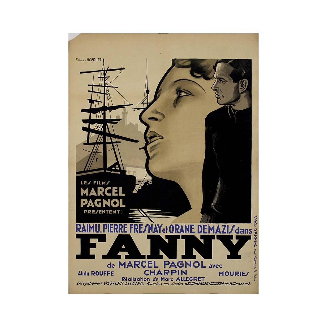 Original 1932 movie poster after H. Cerutti - Marcel Pagnol - Fanny - Cinema For Sale 1