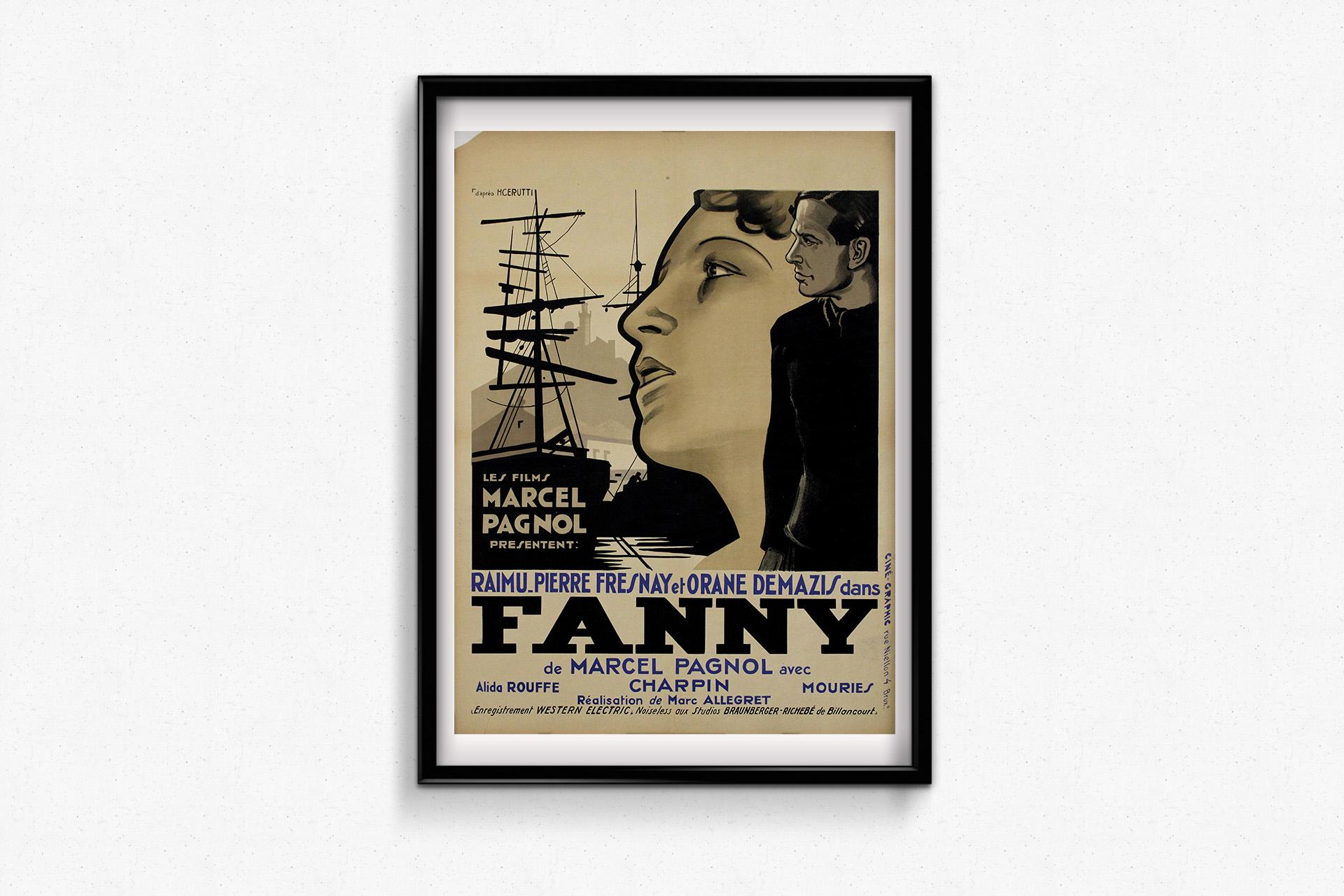 Original 1932 movie poster after H. Cerutti - Marcel Pagnol - Fanny - Cinema For Sale 3