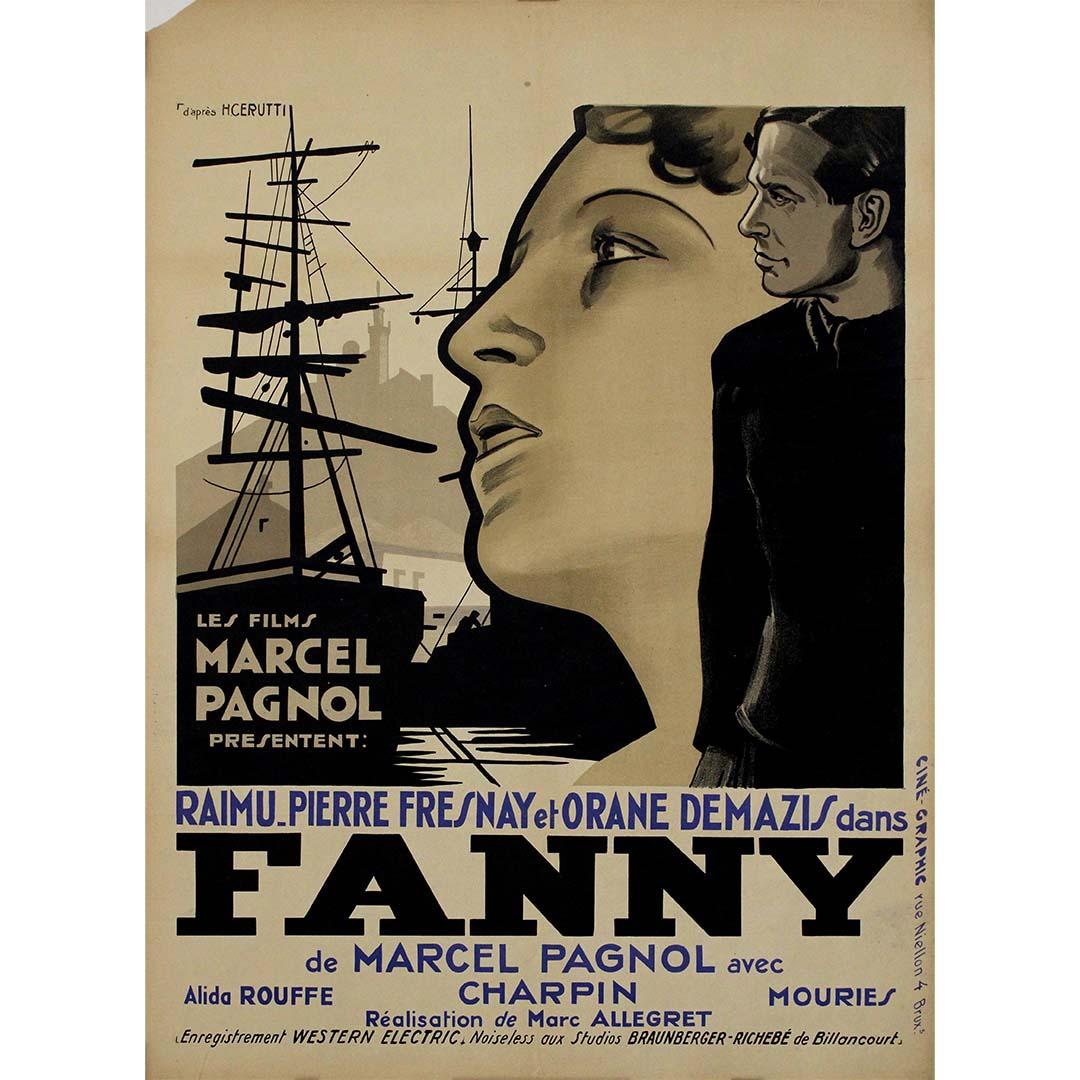 Original 1932 movie poster after H. Cerutti - Marcel Pagnol - Fanny - Cinema