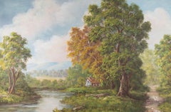 H. Chilton - Contemporary Oil, Small Cottage By a River