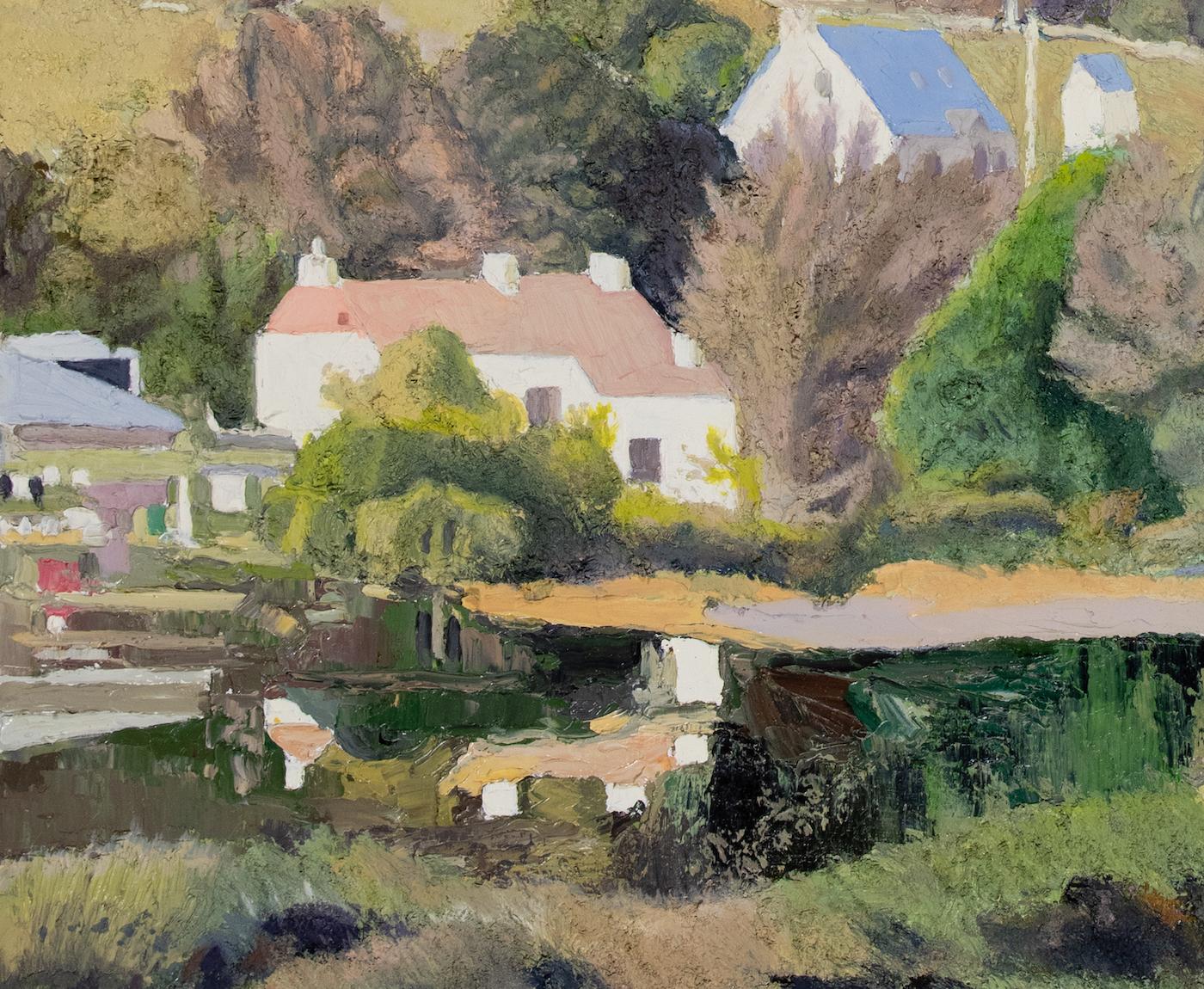 Jo & Jimmy Gallaher Bauernhof und Ober Clendra von H. Claude Pissarro, Öl auf Leinwand im Angebot 4
