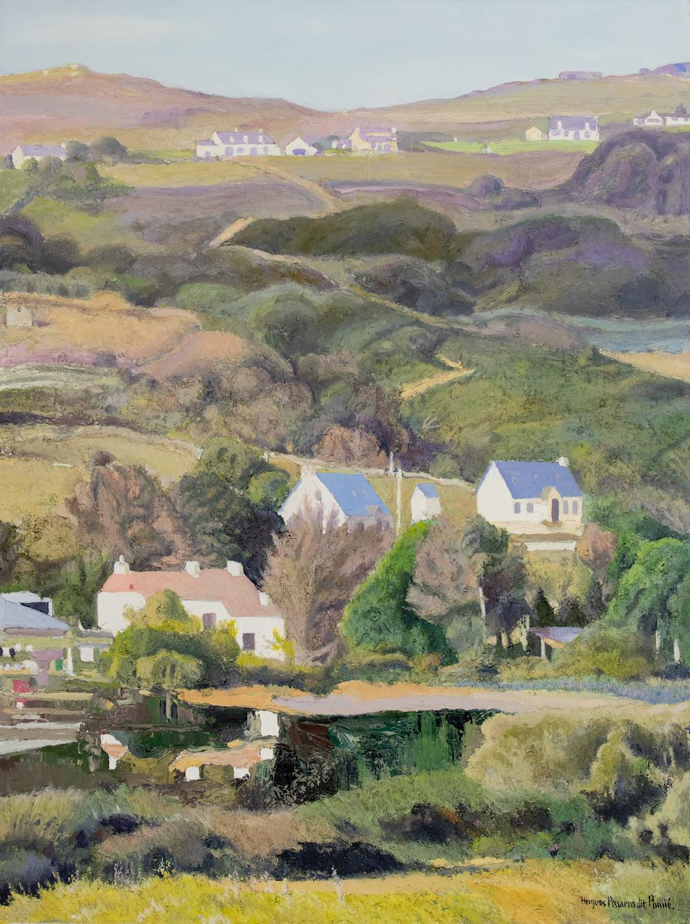 Jo & Jimmy Gallaher Bauernhof und Ober Clendra von H. Claude Pissarro, Öl auf Leinwand