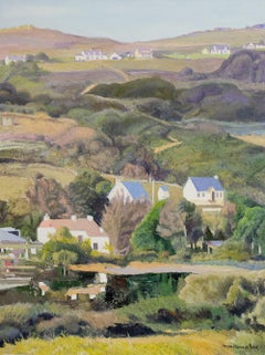 La ferme et l'Upper Clendra de Jo et Jimmy Gallaher par H. Claude Pissarro, huile sur toile