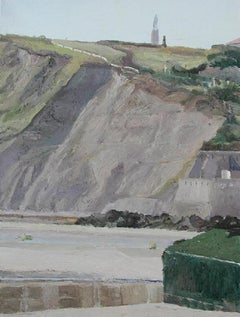 Le Vierge et Monument, Arromanches, Oil on Canvas by Hugues Pissarro dit Pomié