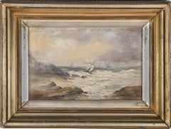 H. Collins  - 1898 Oil, On Stormy Seas