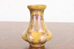 H. Copillet Et Cie Art Nouveau Iridescent Art Glass Bud Vase