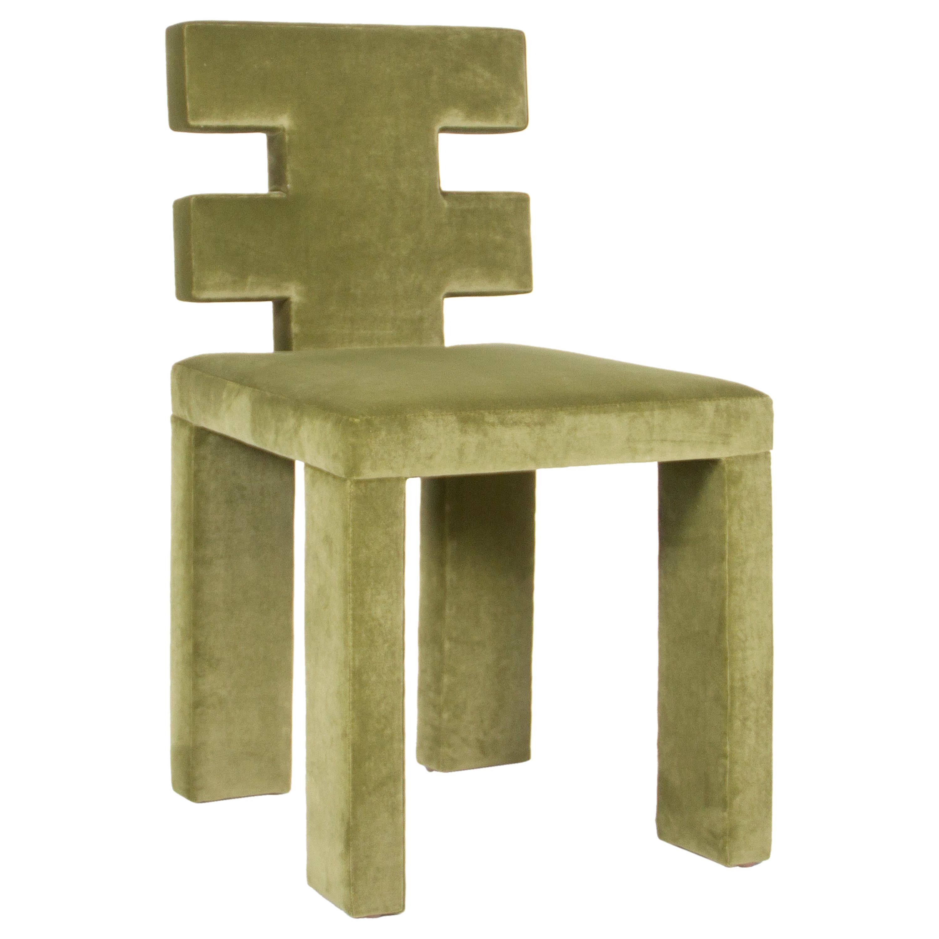 H Dining Chair in Maharam Velvet Upholstery by Estudio Persona