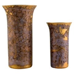 H. Dresler for Rosenthal, Two Vases in Hand-Painted Porcelain, 1980s