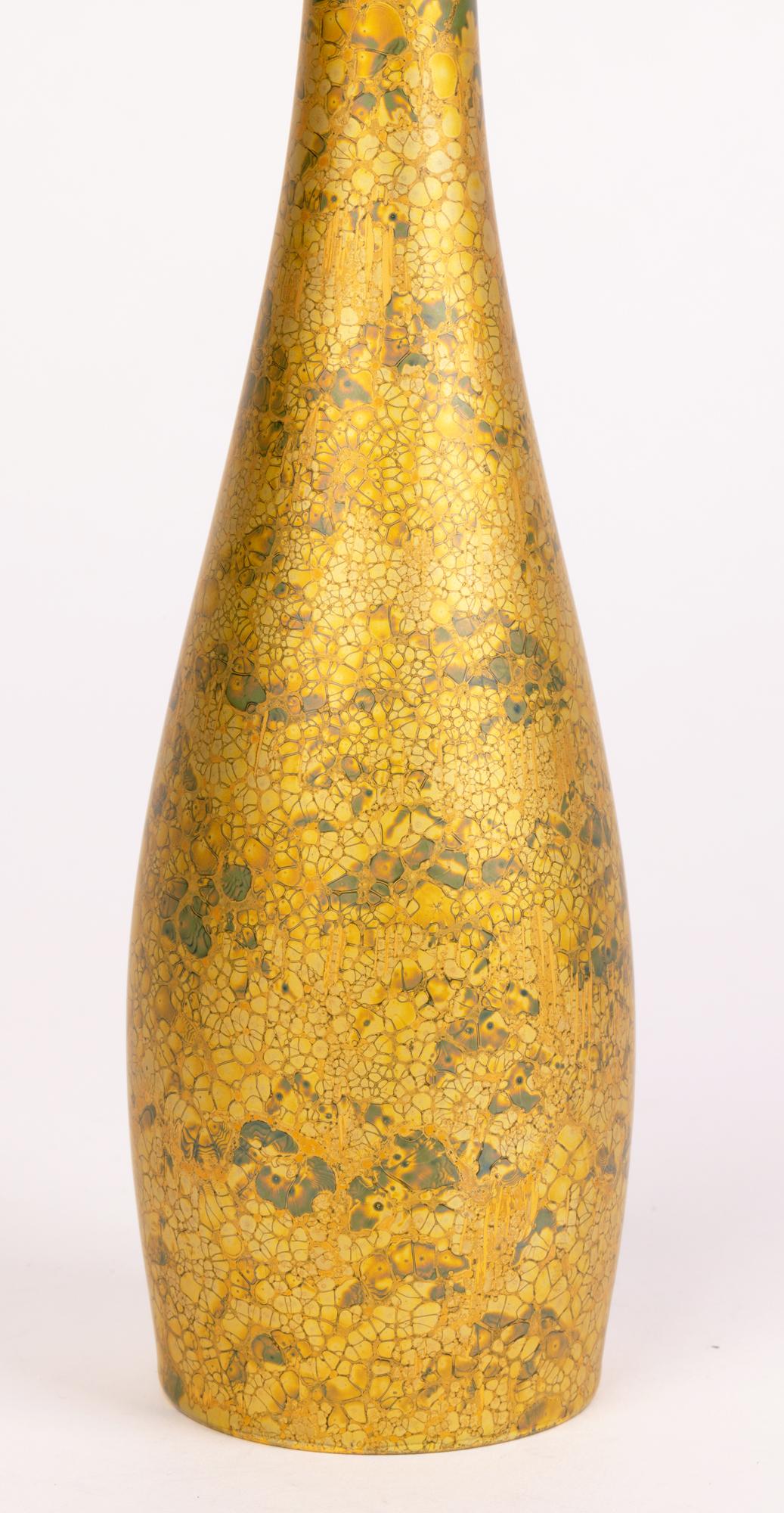 H Dressler Rosenthal Studio-Linie Handmade Gold Fleck Design Porcelain Vase 5