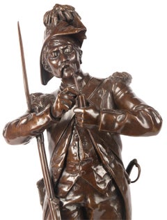 H. Dumaige Pair of 19th Century French Bronze Soldiers