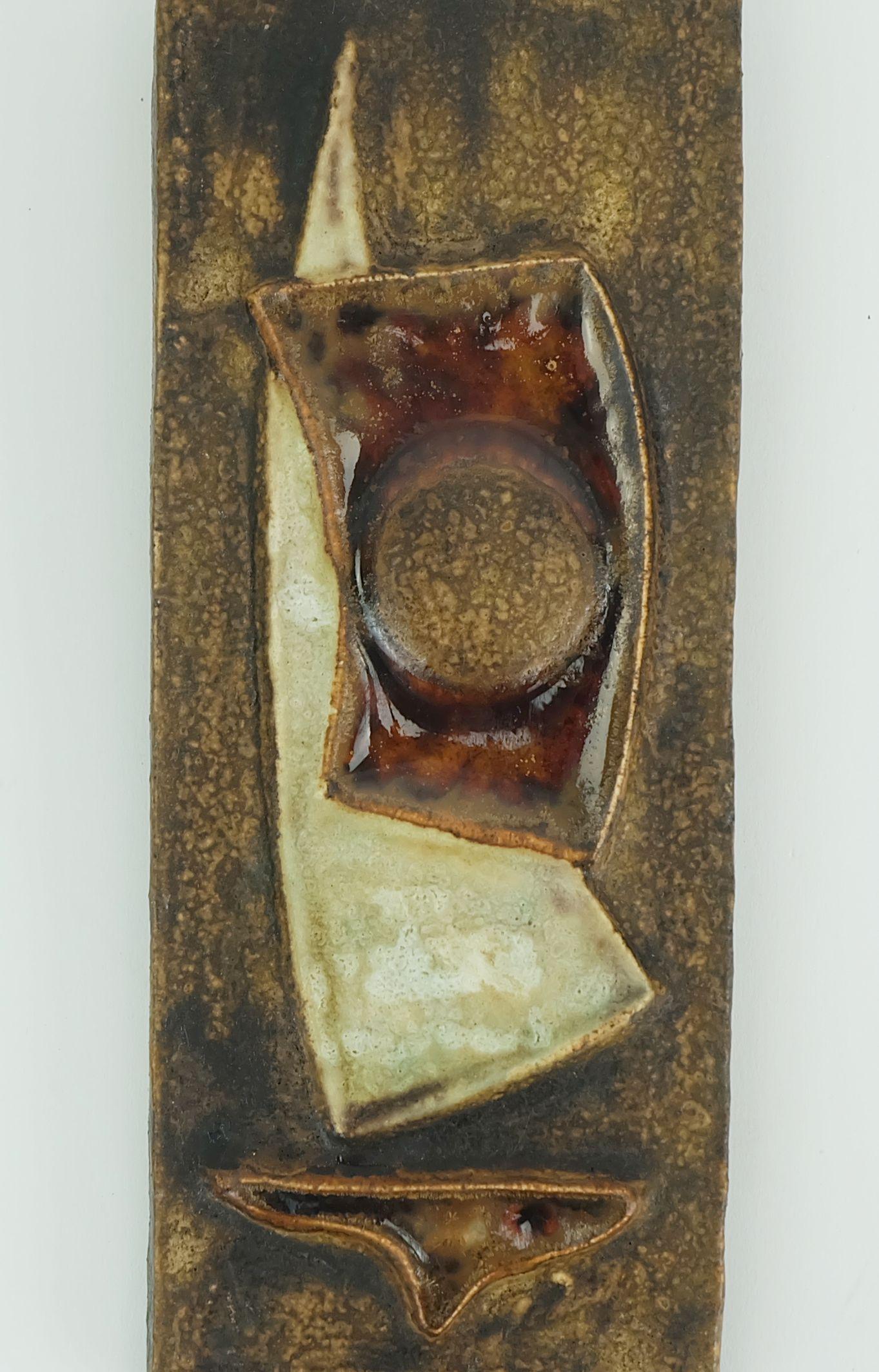 Mid-Century Modern h. f. schaeffenacker WALL TILE  model N 3 with sailboat motif 1960s 70s