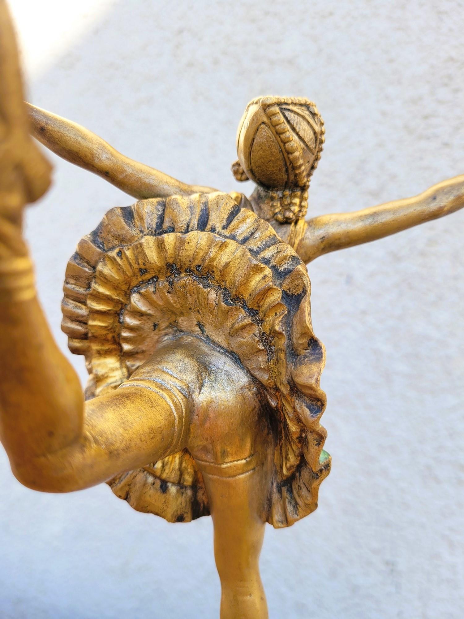 H. Fournier, Ballerina danzante, scultura in bronzo firmata, Art Déco, XX secolo in vendita 8