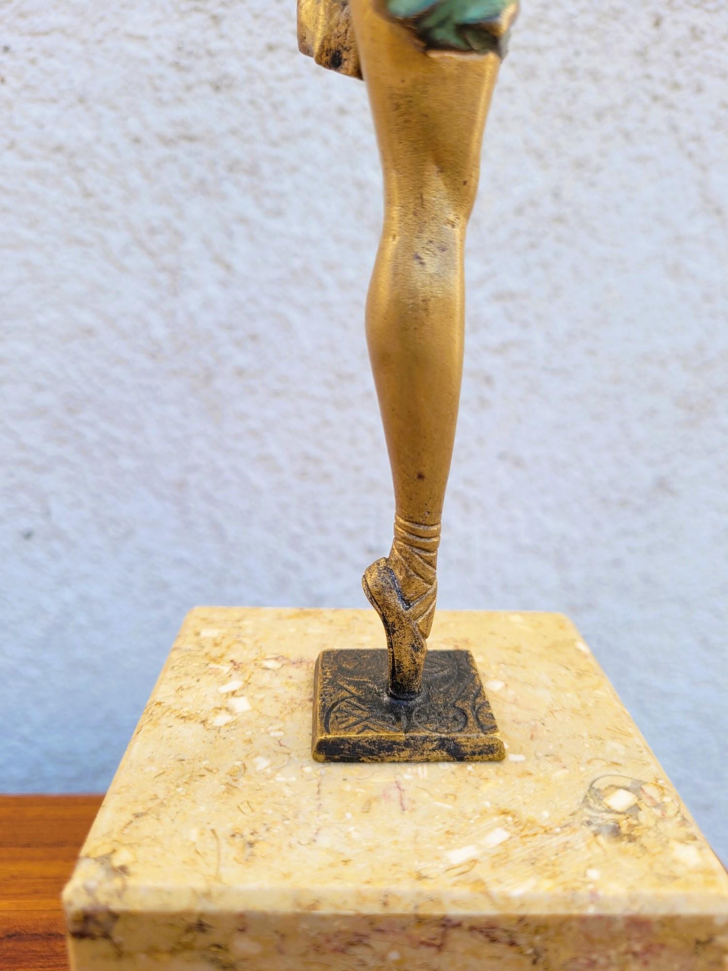 Bronzo H. Fournier, Ballerina danzante, scultura in bronzo firmata, Art Déco, XX secolo in vendita