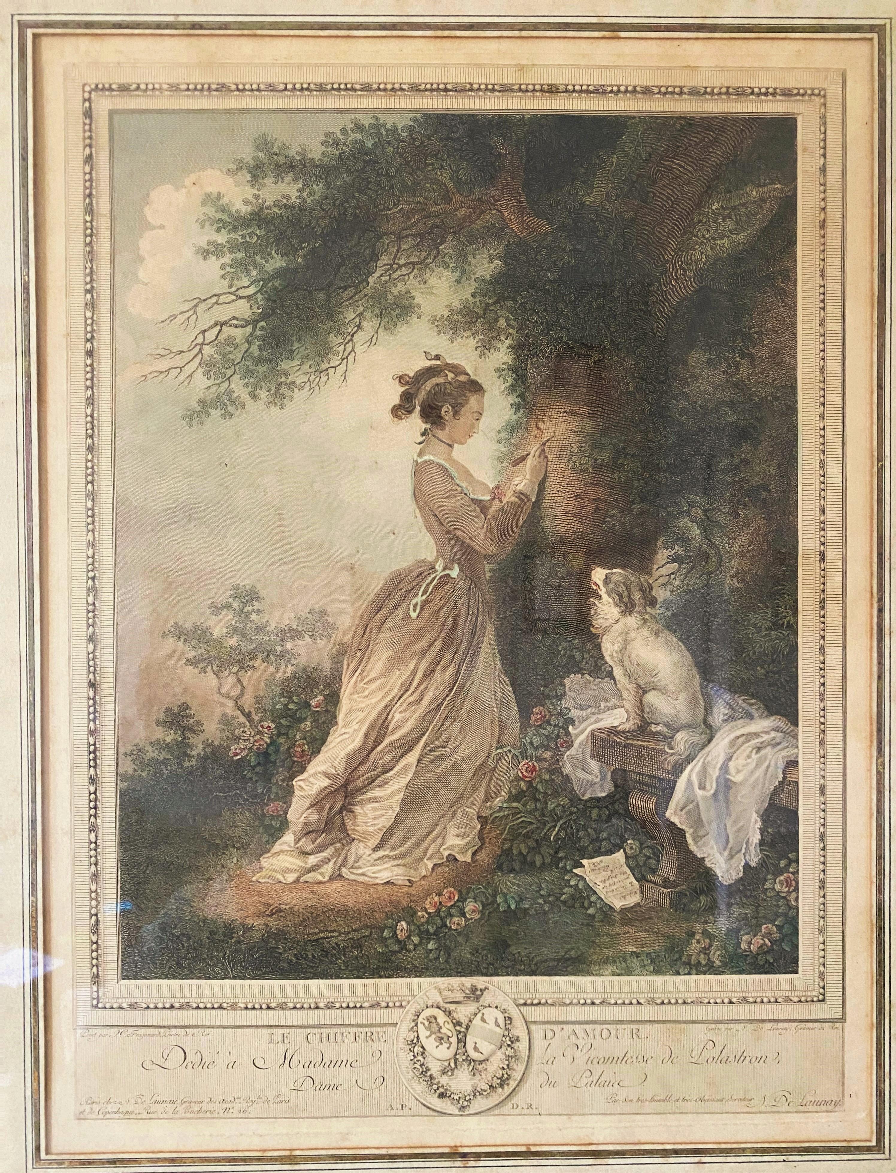 Very beautiful 18th century engraving entitled 