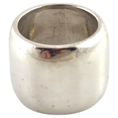 H. Fred Skaggs Sterling Silver 1950s-1960s Wide Band Ring Size 6.25 #18931