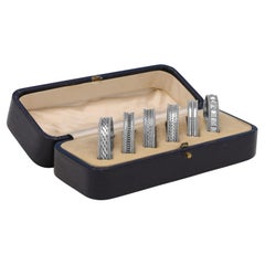 H. G. Murphy – Stilvolles Art-déco-Set aus 6 Serviettenringen aus Sterlingsilber aus Sterlingsilber – 1929