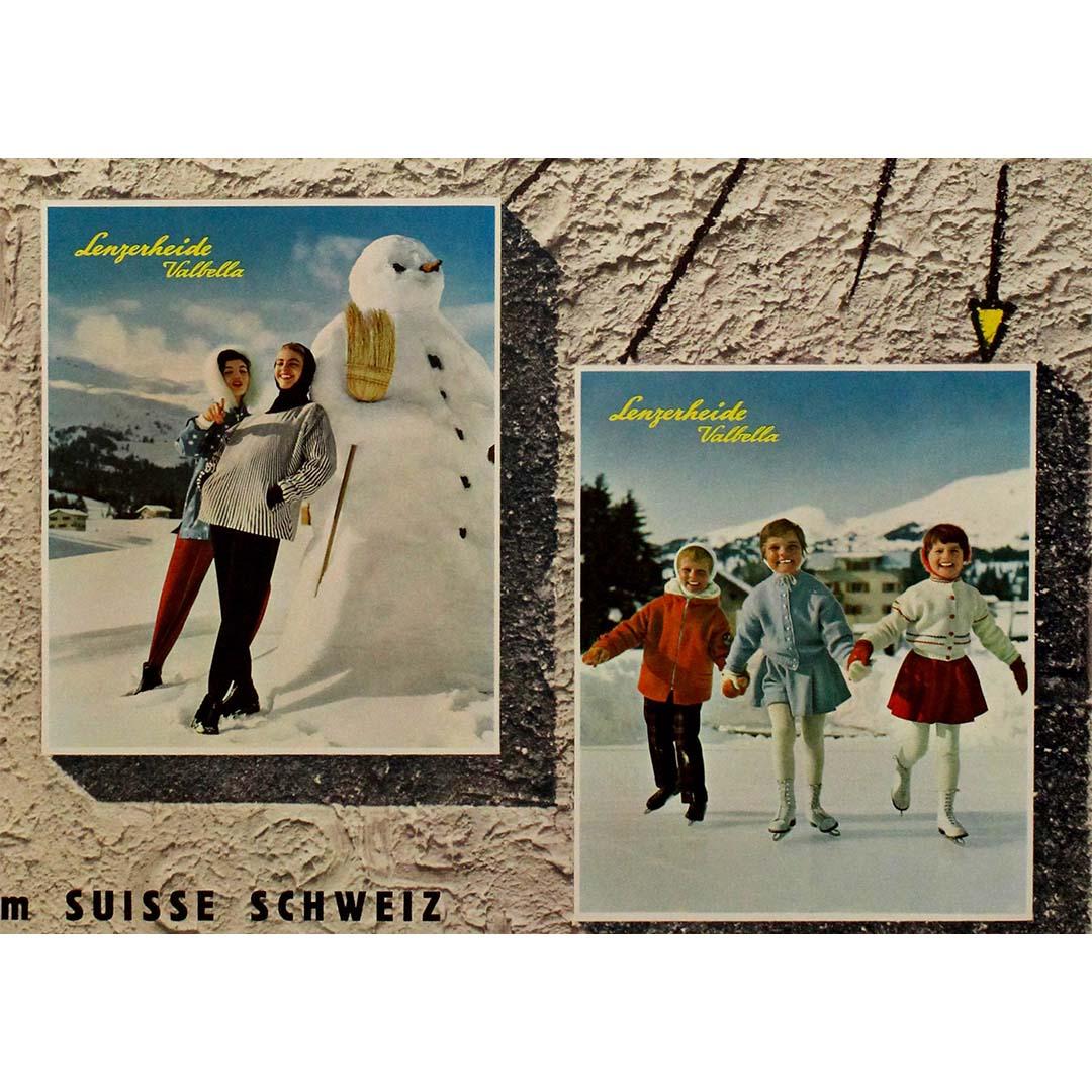 Circa 1960 original travel poster by H. Gabriel for Suisse Lenzerheide Valbella For Sale 2