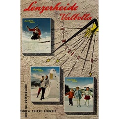 Originales Reiseplakat von H. Gabriel für Suisse Lenzerheide Valbella, um 1960